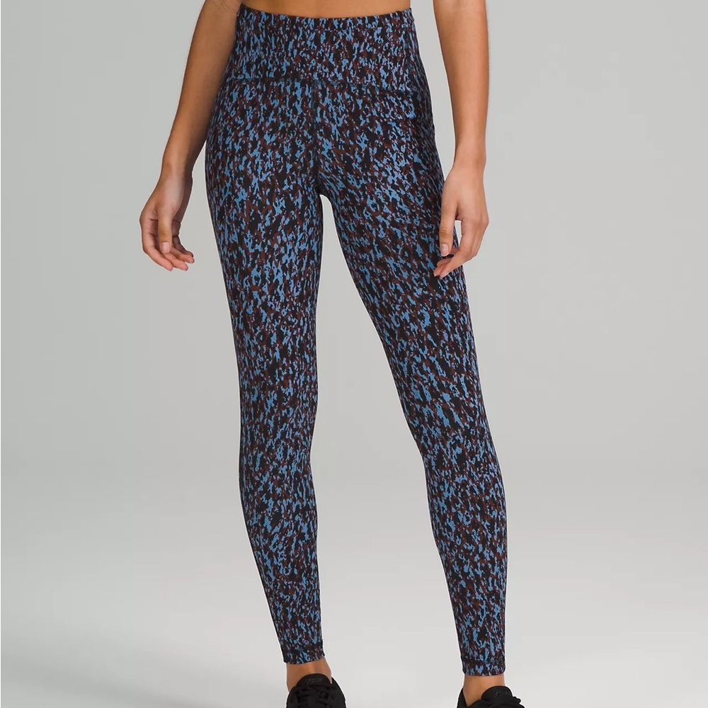 Lululemon Swift Speed High-Rise Tight 28" NWT 2 Leopard Camo Blue Nile Multi